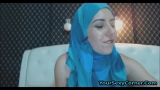 Arabian Beauty Striping Everything But Hijab For Hot Pussy F