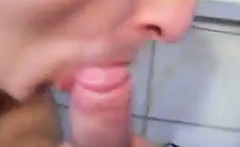 Sucking In The Bathroom