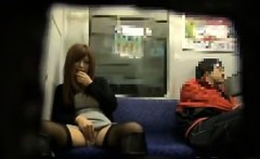 Japanese Girl Orgasming On The Subway