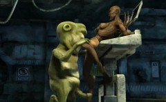 3d Cartoon Alien Babe Getting Her Pussy Licked And Fucked