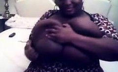 Black BBW Shows Off Her Massive Boobs