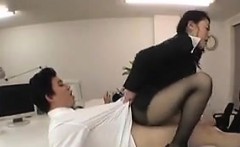 Femdom Rubbing His Cock With Her Crotch