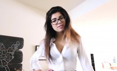 Clothed teen gets pov sex