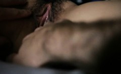 Hairy Asian Chick Closeup Masturbation