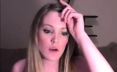 Blonde webcam girl that is sweet fucks and smokes