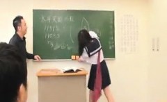 Wild Asian schoolgirl pulls her panties down and masturbate