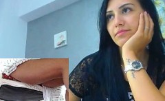 Upskirt on Webcam Columbian Teen