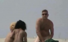 Candid beach camera filmed a horny nudist