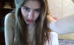 Super Hot 19yo Teen showing her red granny panties on Webcam