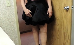 Sissy Ray In Purple Corset And Black Maids Skirt