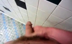 Sucking Off A Stranger In Men's Shower