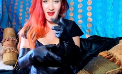 Miss Jessica Hyde - Long Leather Glove JOI