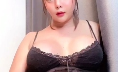 Asian Girl With Big Tits Masturbates Pussy
