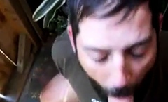 Bearded Daddy Blowjob By The Roadside